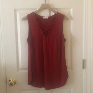 Emory Park sleeveless tank - burgundy size M